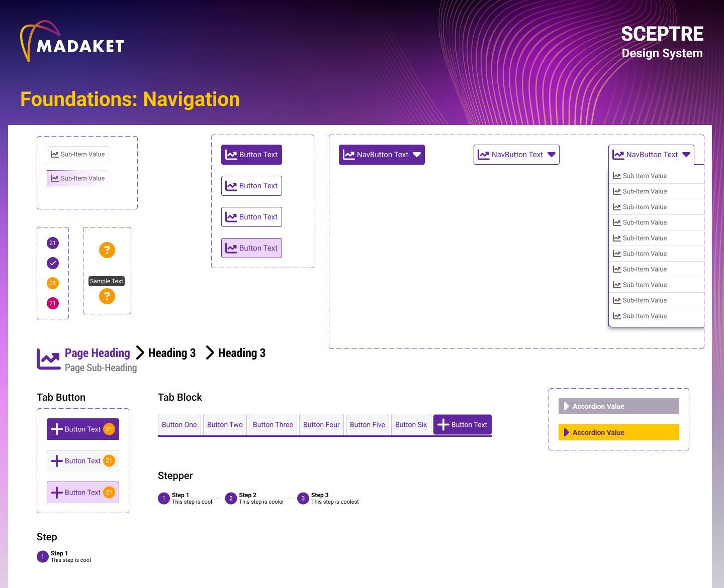 Sceptre Design System - Navigation