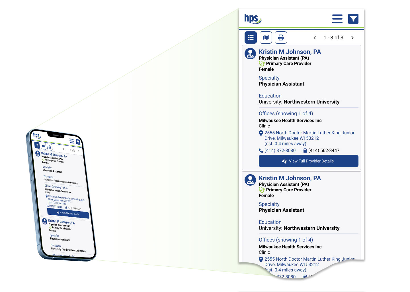 Mobile Results Page